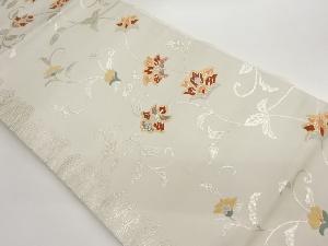 花唐草に波模様織出し名古屋帯